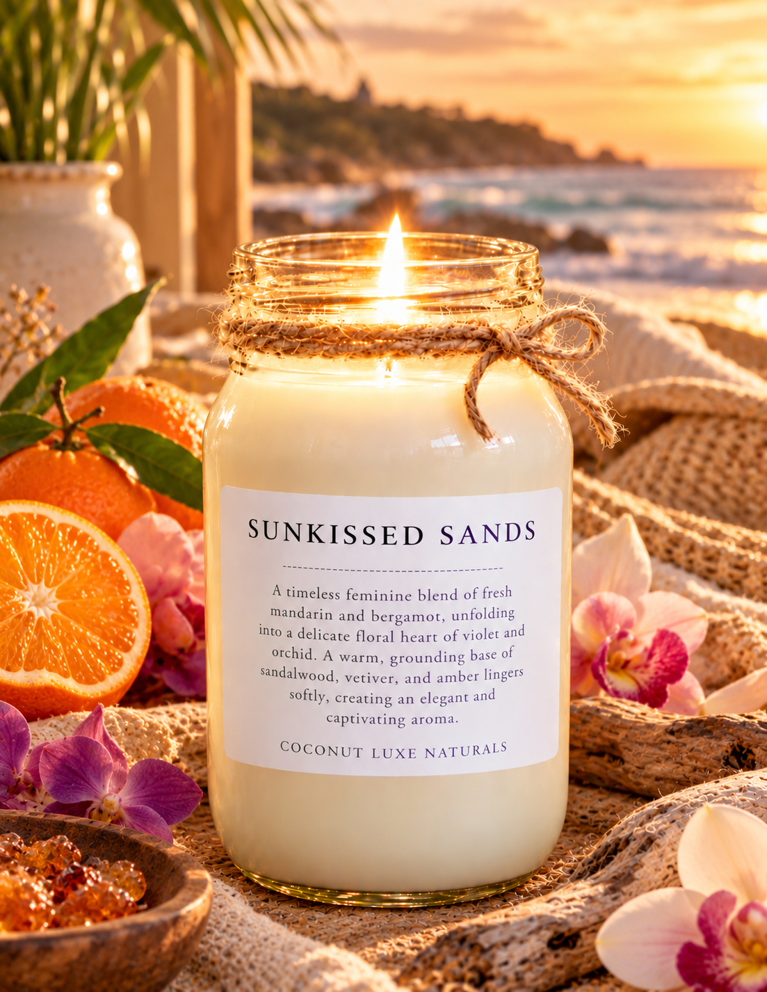 Sunkissed Sands coconut wax candle