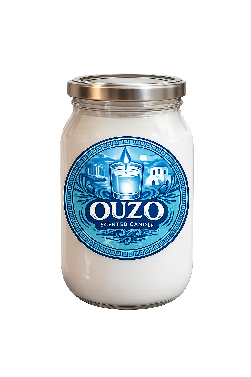Ouzo by the Bay coconut soy candle - Free oil burner & 3 melts .. limited offer
