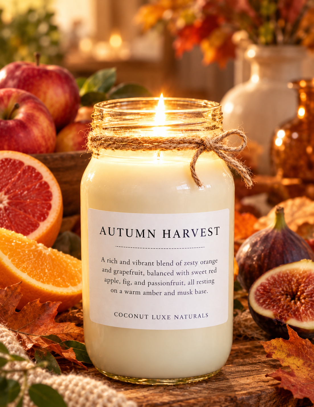 Autumn Harvest coconut wax candle