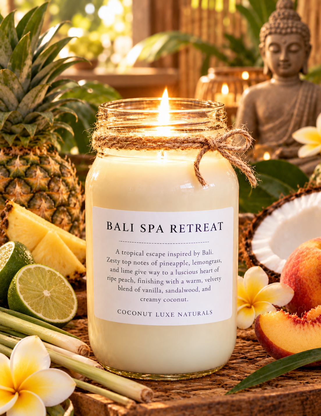 Bali Spa Retreat coconut wax candle