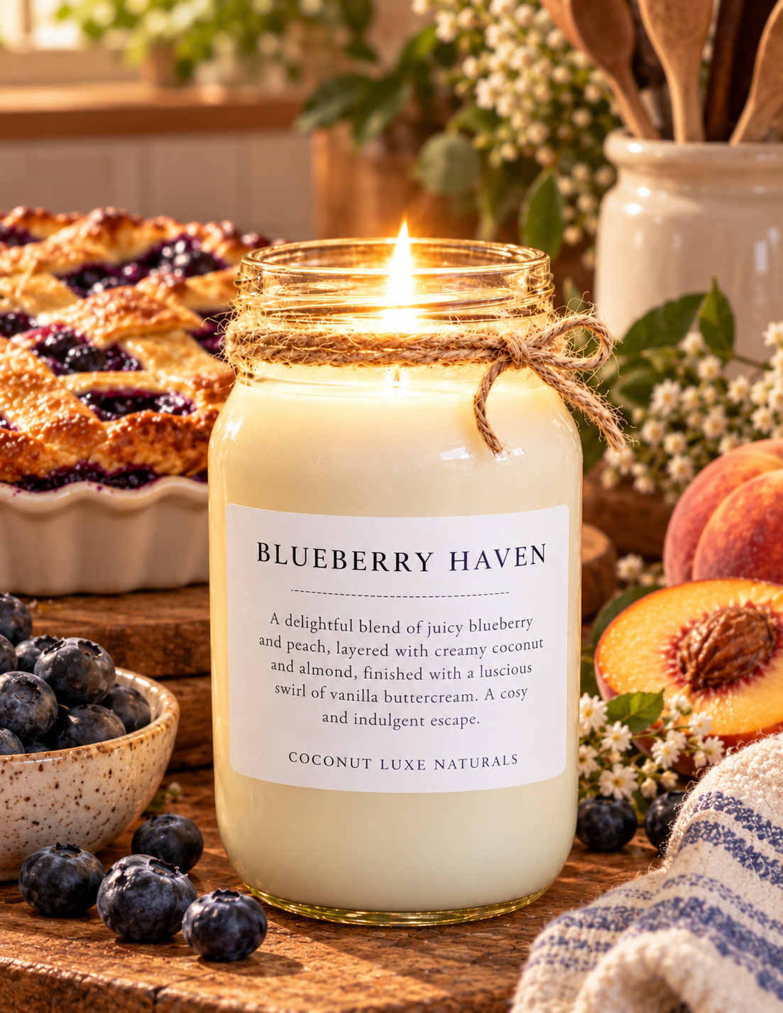 Blueberry Haven coconut wax candle