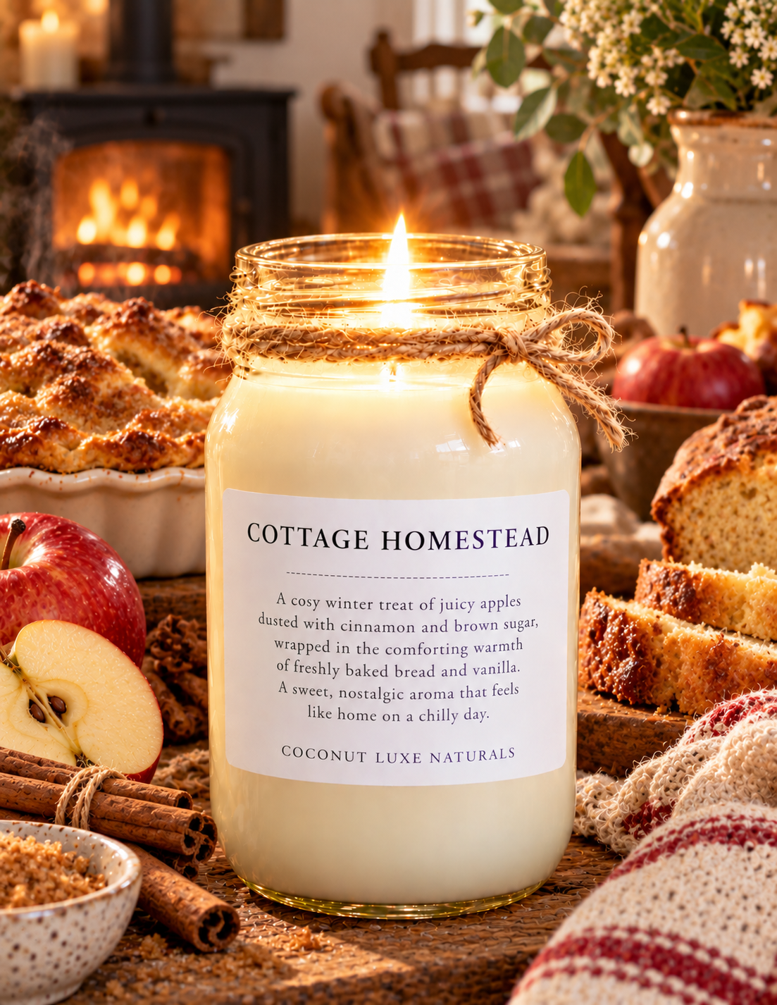 Cottage Homestead coconut wax candle