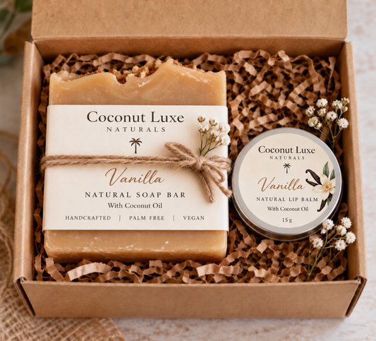 Vanilla Gift Box - Soap and Lip Balm Bundle
