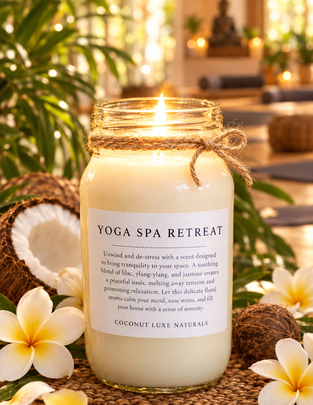 Yoga Spa Retreat coconut wax candle
