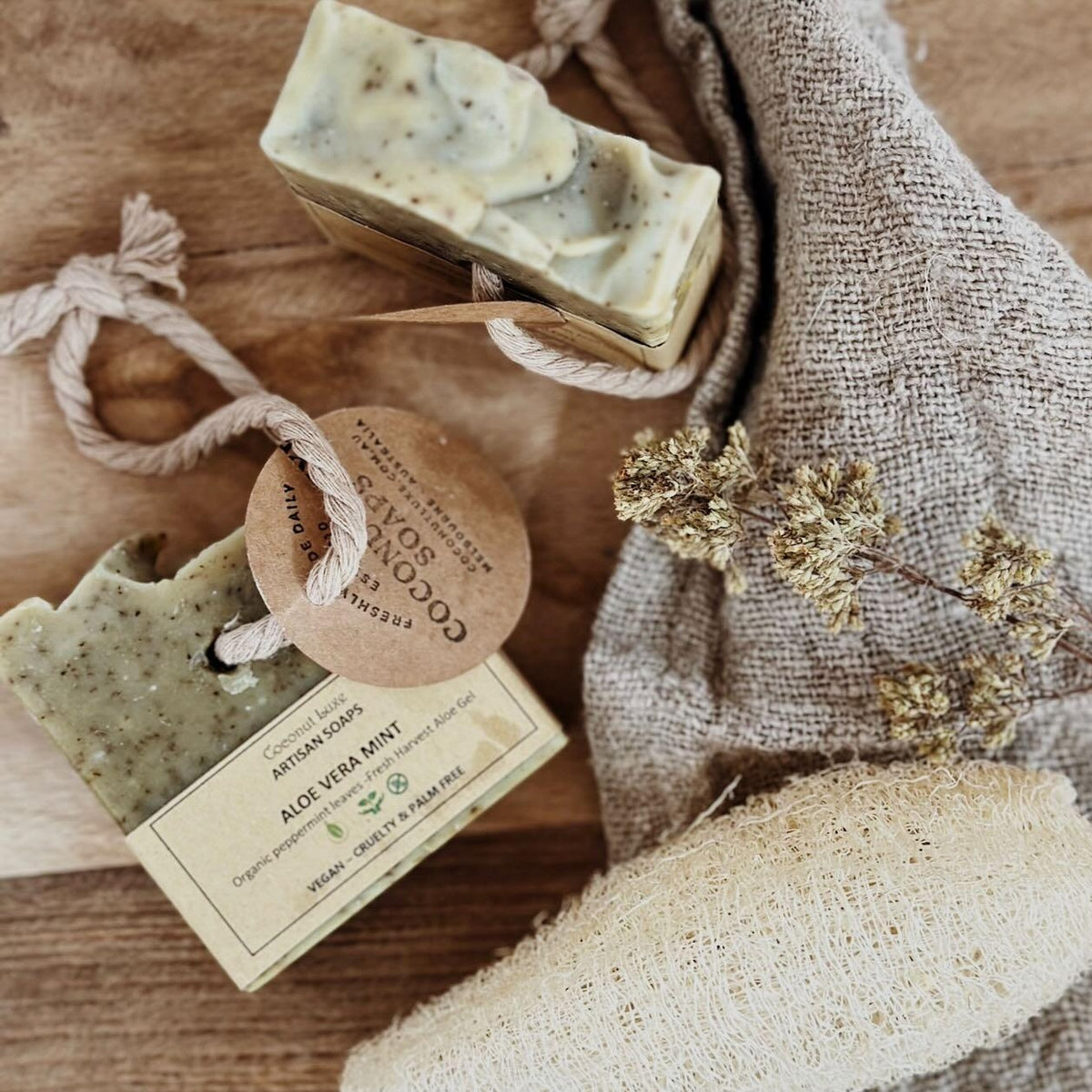 Aloe Vera Mint handmade soap bar