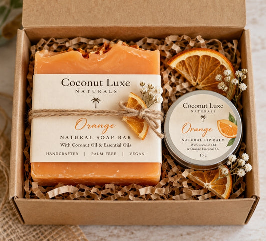Orange Soap and Lip Balm Gift Box
