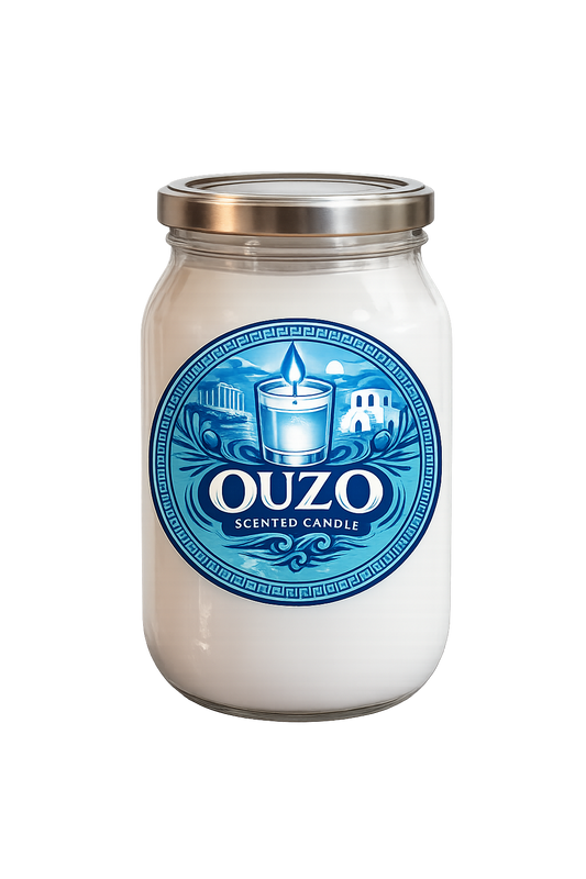 Ouzo by the Bay coconut soy candle - Free oil burner & 3 melts .. limited offer