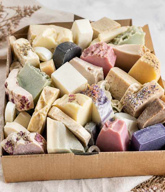 1kg bag of mixed handmade soap offcuts