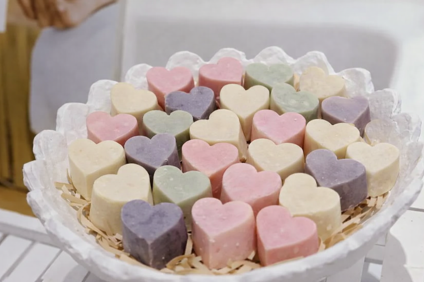 25 Mini Hearts soaps