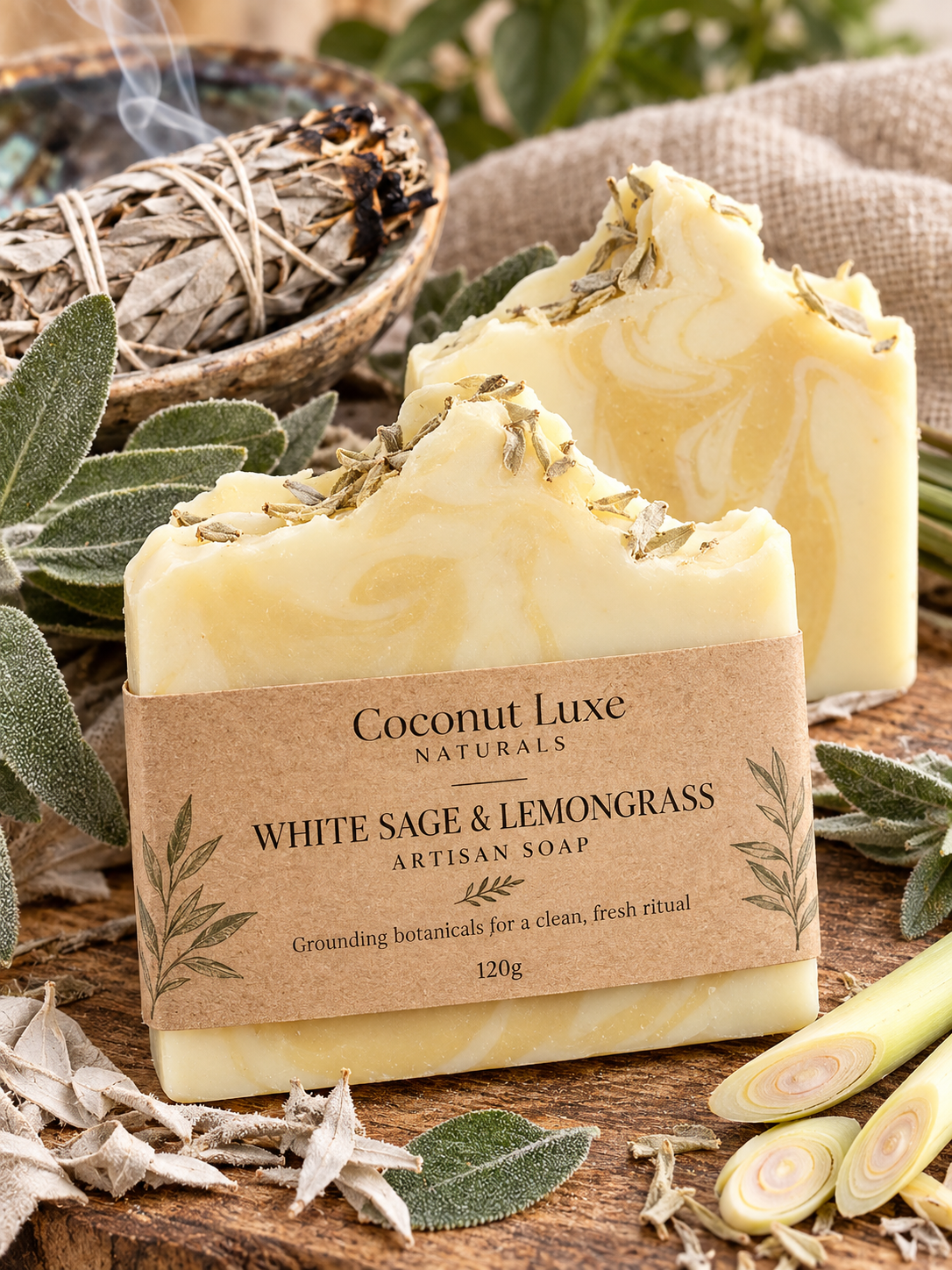 White Sage & Lemongrass Handmade Soap
