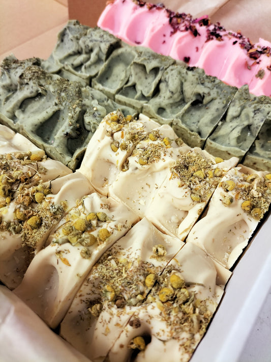 Mixed wholesale box of handmade soap bars
